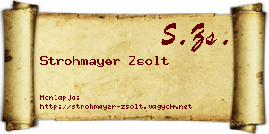 Strohmayer Zsolt névjegykártya