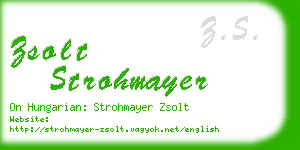 zsolt strohmayer business card